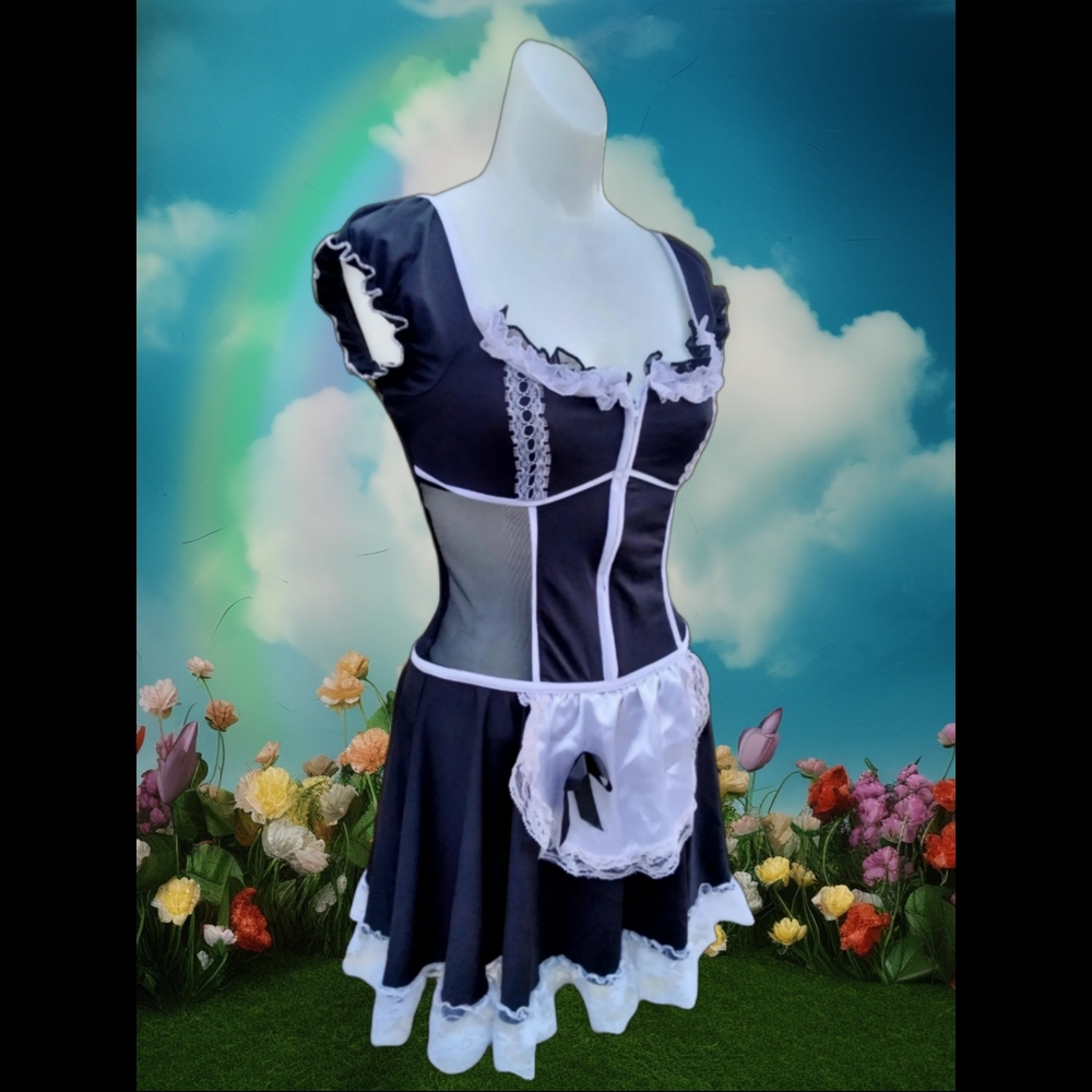 Vtg French Maid Costume - Picture 3 of 10